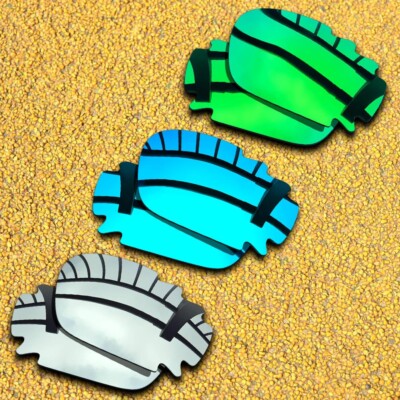 3 Pairs Lenses Replacement for-Oakley Racing Jacket Polarized-Silver&Blue&Green