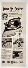 1951 General Electric Irons Vintage Print Ad