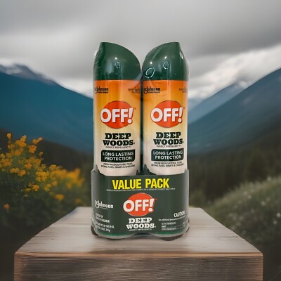 OFF!  Deep Woods Insect Repellent Long Lasting Protection - (2) 9 Oz Cans
