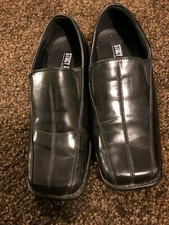 Stacy Adams Kids Boys Black Vegan Leather Dress Square Toe Shoes Size 4M Big Boy