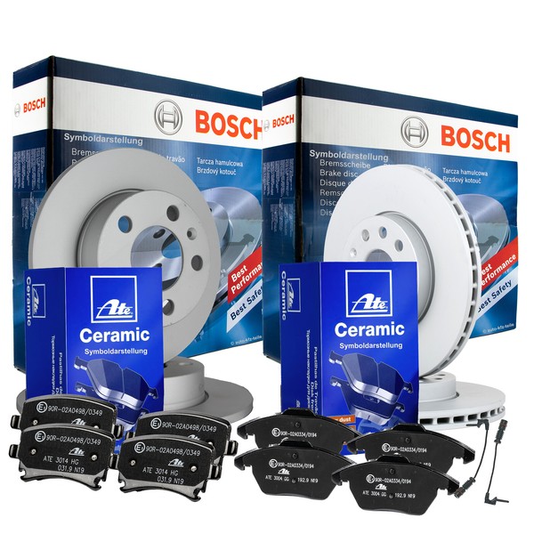 Bosch Bremsscheiben ATE CeramicbeläGe Skoda VW Ohne Efsb,Vorn Ø288 Hinten Ø260Mm-image