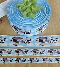 5/8, 7/8 1.5" 1 YD Graduation Grosgrain Ribbon Hats Off To The Graduate