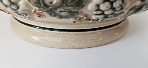 Antike deutsche Wekara Bowle Schale mit Deckel - Bild 3 von 12