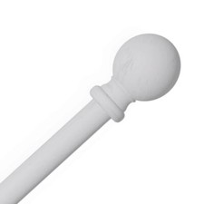 WOODEN CURTAIN POLE EYELET POLE FOR CURTAINS 28MM WOOD POLE WHITE OAK GREY CREAM