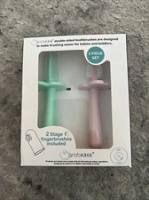 Grabease 2 Pack, Double-Sided Toothbrush, Mint/Blush