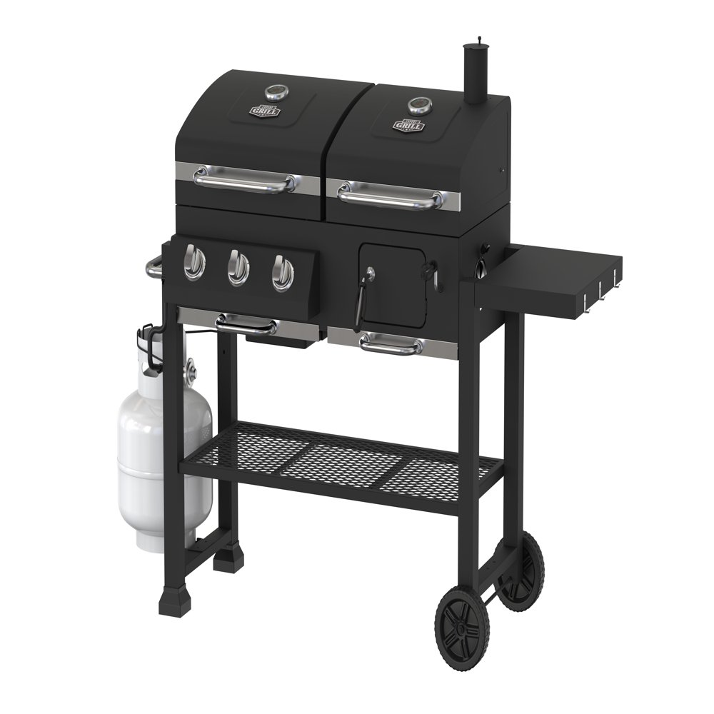 Burner Gas and Charcoal Combo Grill