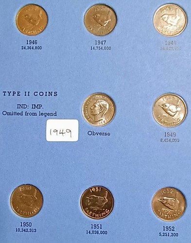 GB Farthings 1937-1956 Whitman Folder COMPLETE EF-aUNC 24 coins - Picture 3 of 6