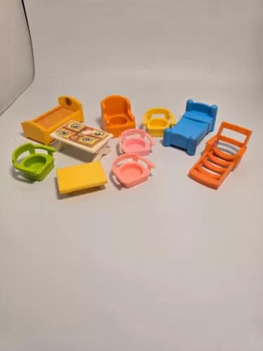 Vtg Little People furniture lot