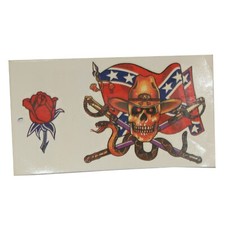 Rose  Skull Temporary Tattoo-2 Tattoos