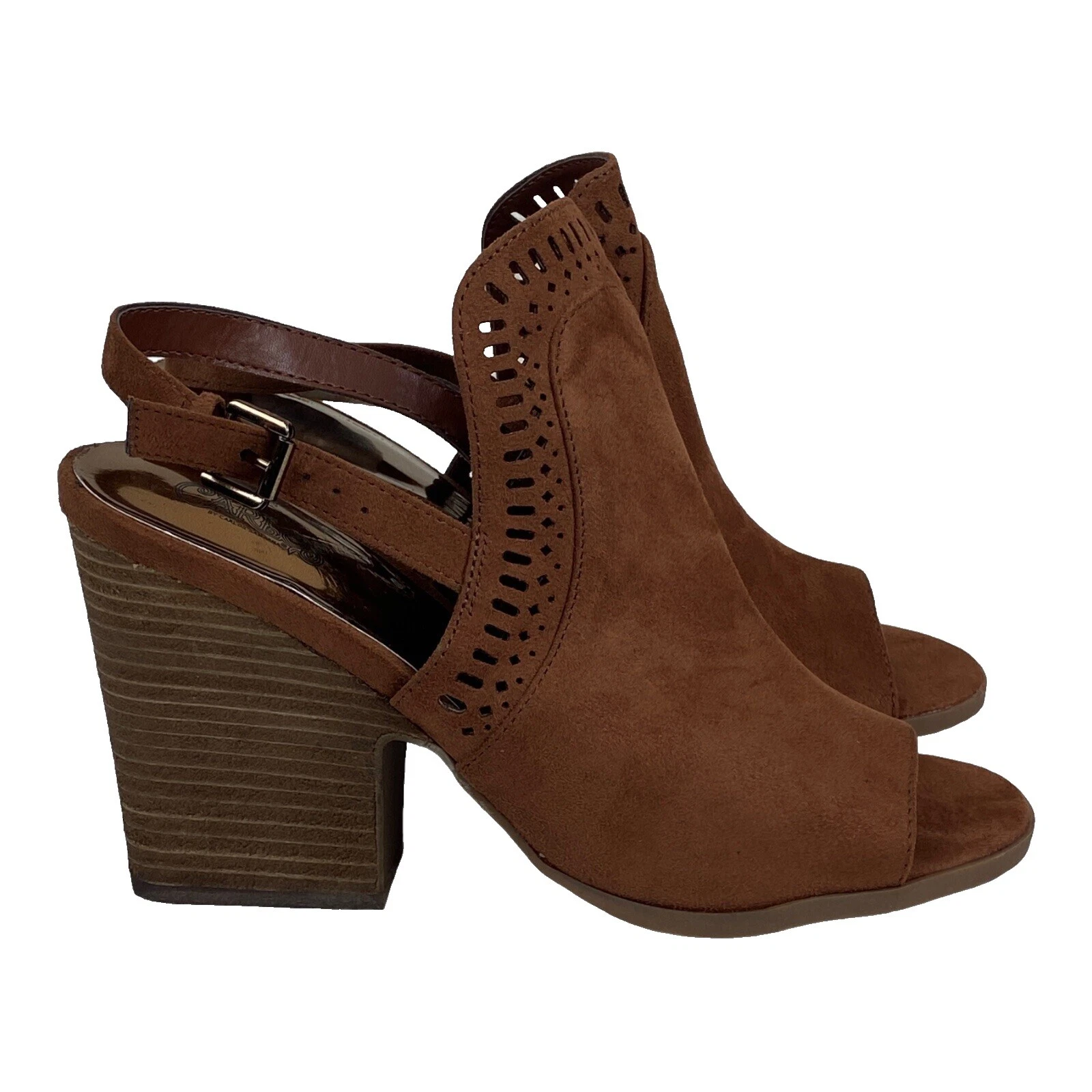 Tacones de correa al tobillo Carlos marrones para mujer