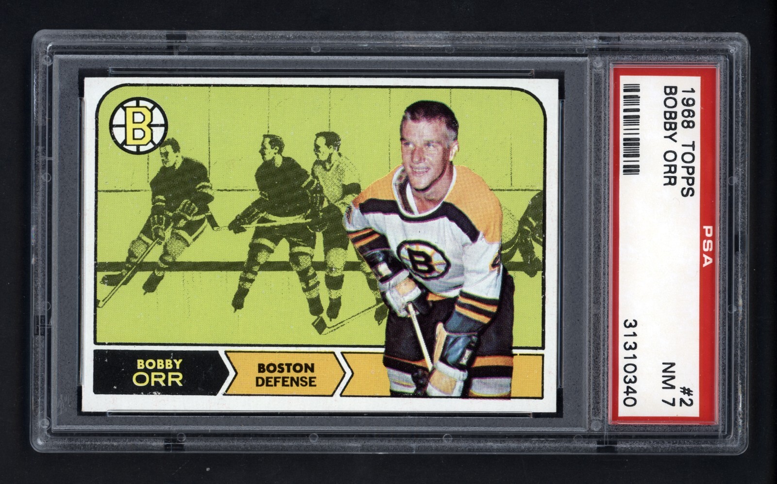 1968 TOPPS #2 BOBBY ORR PSA 7 NEAR MINT