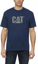 CAT Caterpillar Men's Relaxed Fit T Shirt, Color Blue, Size Medium, Durable.  