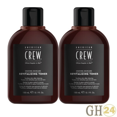2x American Crew Shaving Skincare Revitalizing Toner After Shave 150ml