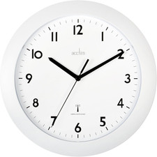 Acctim 74132 Cadiz Radio Controlled Wall Clock, White