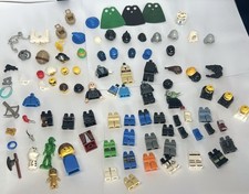 LEGO Minifigures Legs Torso Head Hat Helmet Hair Weapons Accessories Lot Of 100