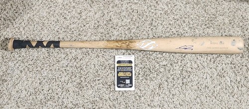 Sal Frelick signed handsigniert Game Used Pro Stock Bat BREWERS JSA COA