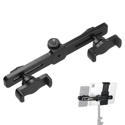 Phone Tripod Mount Adapter, Smartphone Mount Dual Phone Holder Universal Trip...