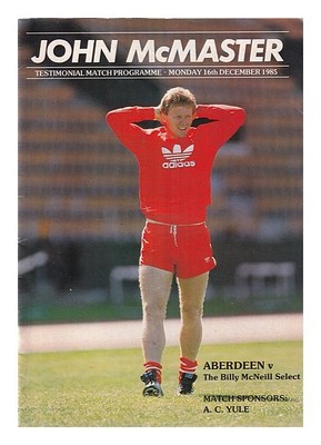 STEWART, GUS John McMaster Testimonial Match Programm 1985 Taschenbuch