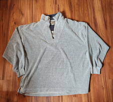 Fleece Quarter-Zip Pullover Gray Men's L long sleeves pre-owned