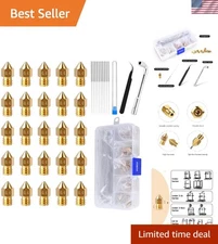 Ultimate 25PC MK8 Brass Nozzle Kit with Storage Box for 3D Printing Excellence