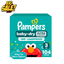 Pampers Baby Dry Baby Diapers Size 3 104 Count Disposable Diapers