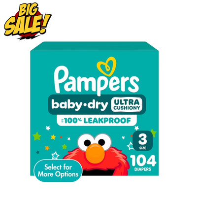Pampers Baby Dry Baby Diapers Size 3 104 Count Disposable Diapers