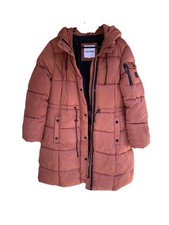 Steve Madden Women's Puffer Jacket Rust Size S Water Resistant Long