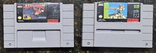 Aero the Acro-Bat & Paperboy 2 Super Nintendo SNES 2 Spiele Original Cartridges 