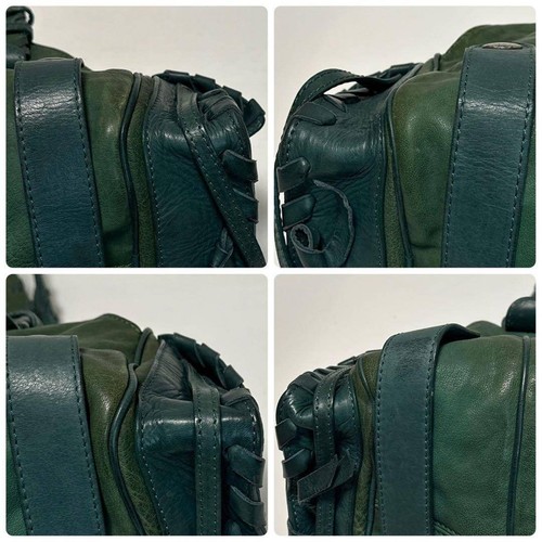 Chloe Silverado Leather Dark Green Leather Handbag Studded Tote Bag Accessory - Picture 6 of 18