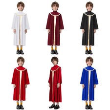 Kids Boys Girls Choir Baptism Robe Worship Praise Dance Costume Graduation Gown