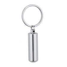 Cremation Jewelry for Pet Ashes Cylinder Urn Keyring Customize Memorial Loc - 02