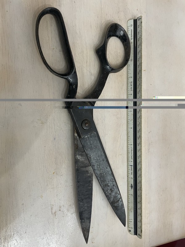 VTG. Compton U-Set, 12in Bent-Handle Shears Straight Cut Steel, Right-Handed