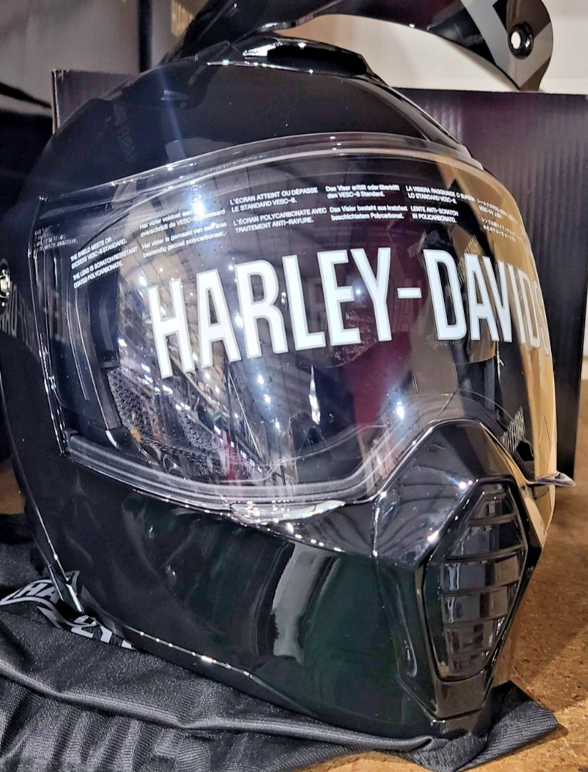 Harley-Davidson 98135-21VX Grit Adventure J09 Modular Helmet Matte Black, SZ: L