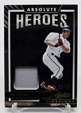 2022 Absolute Baseball JIM THOME Absolute Heroes Memorabilia Patch /49 Cleveland