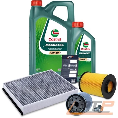 INSPEKTIONSPAKET + 6L CASTROL 0W-30 FÜR FORD KUGA 2 FOCUS 3 C-MAX 2.0 TDCI AB 14