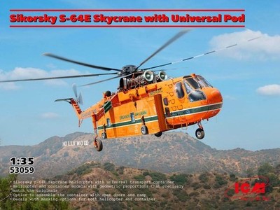 1:35 ICM KIT Sikorsky S-64E Skycrane With Universal Pod ICM53059 Modellbau