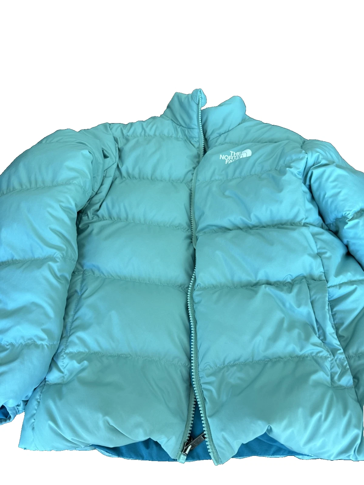 The North Face 600 Puffer Reversible Teal Jacket YouthXL (14-16) Teen unisex