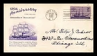 STEAMSHIP SAVANNAH 125TH ANNIVERSARY FDC SCOTT 923 GRIMSLAND CACHET US COVER