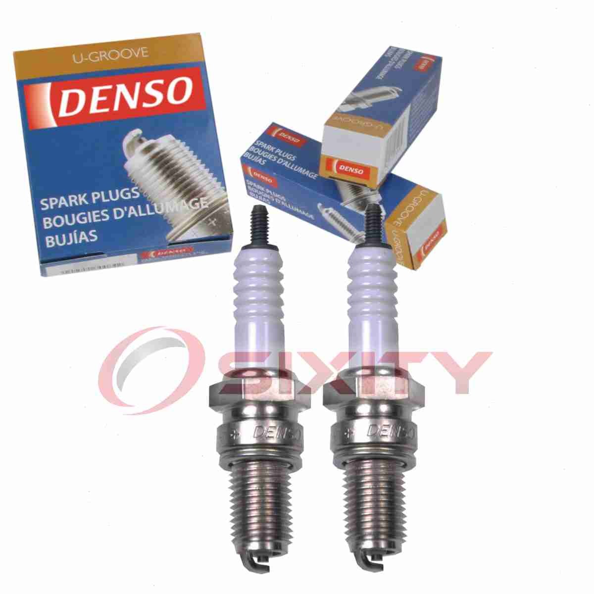 2 pc DENSO 4101 Standard U-Groove Spark Plugs for X24ESR-U 2923 Ignition na