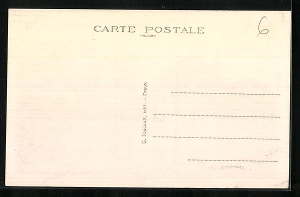 Old postcard Dammarie, the town hall and schools 