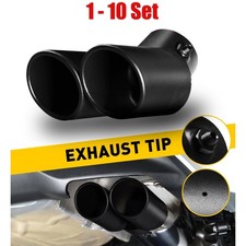 1-10set Stainless Steel Dual Pipe Exhaust Muffler Tip Burnt Tail Titanium Rear 1-10set Stainless Steel Dual Pipe Exhaust Muffler Tip Burnt Tail Titanium Rear