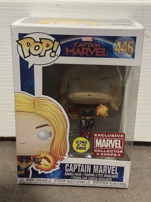 Funko Pop Vinyl Captain Marvel 446 Marvel Collector Corps Exclusive Brandneu