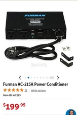 Furman AC-215A 15A Advanced Power Conditioner 2 Outlets SMP with Auto Reset EVS