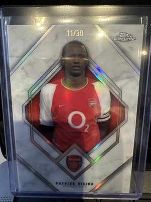 Patrick Vieira Arsenal Chrome Marble Halls Rare /30 Karten