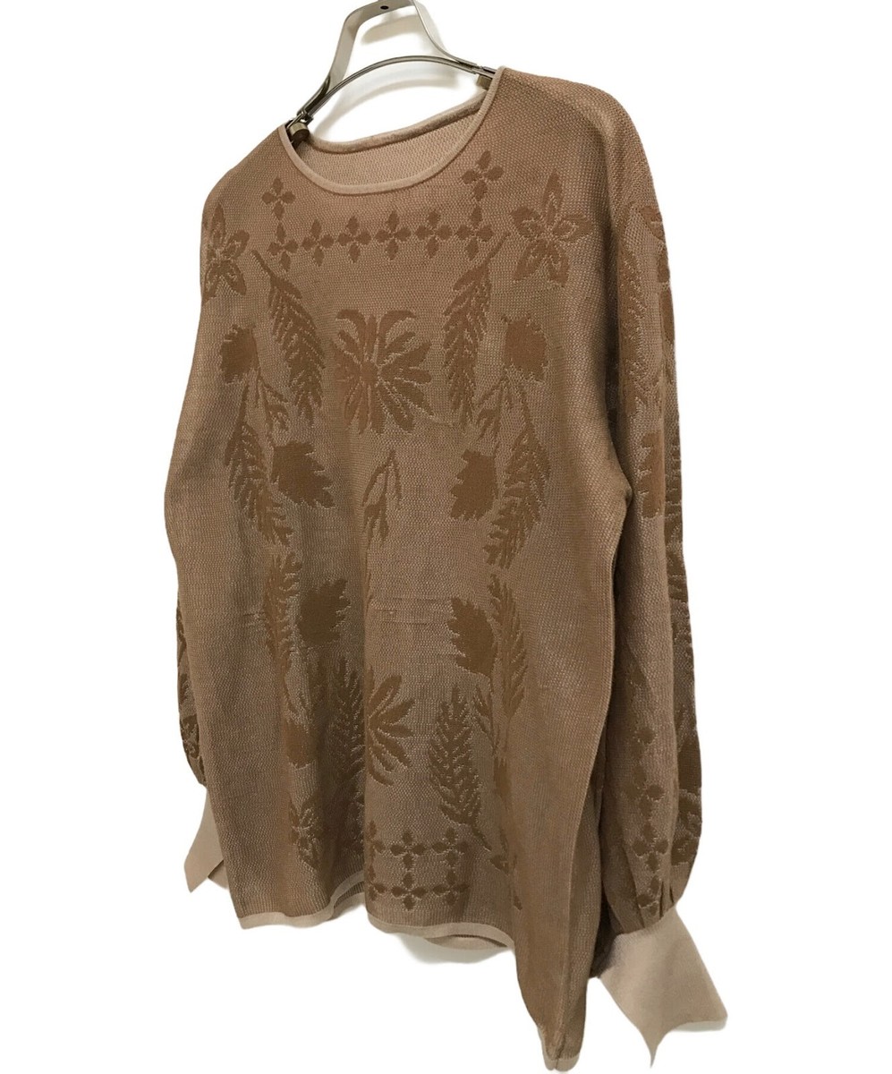Ameri VINTAGE - アメリヴィンテージ　MEDI LACE JACQUARD KNIT Ameri VINTAGE MEDI LACE JACQUARD KNIT FREE Brown Near Mint
