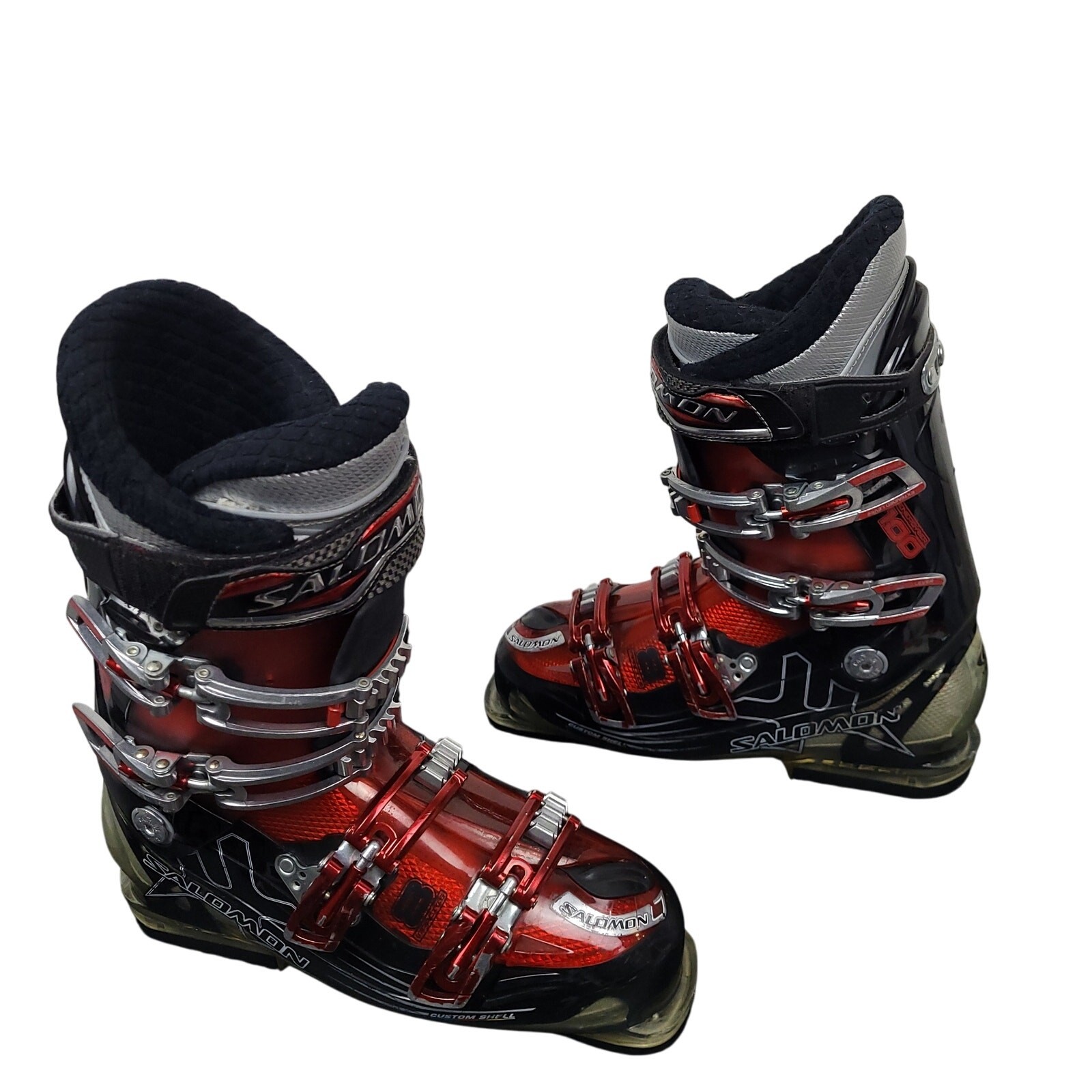 Scarponi da Sci Salomon Uomo Energyzer 100 Custom Shell Taglia 27 5 Nero Rosso Grigio