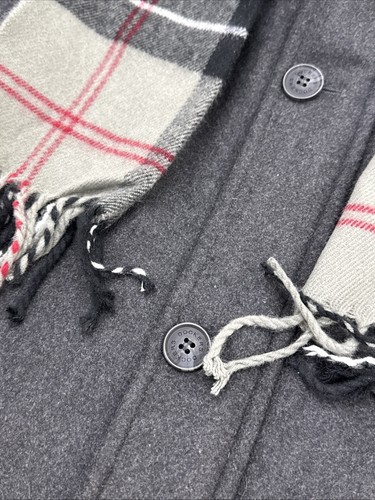DOCKERS Weston Wool Blend Coat w/ Scarf Adult Large Black Topcoat Pea $180 - Picture 3 of 8
