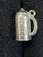 Sterling Silver Tankard Charm “HB” Crown – Vintage Charm Bracelet Jewellery