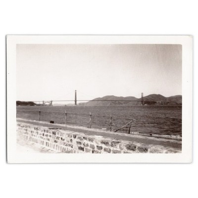 Photograph of Golden Gate Bridge - 1930s Historic San Francisco Bay California
