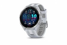 Garmin Forerunner 965- Whitestone/Powder Gray - W/Smart Watch Charging Dock NIB